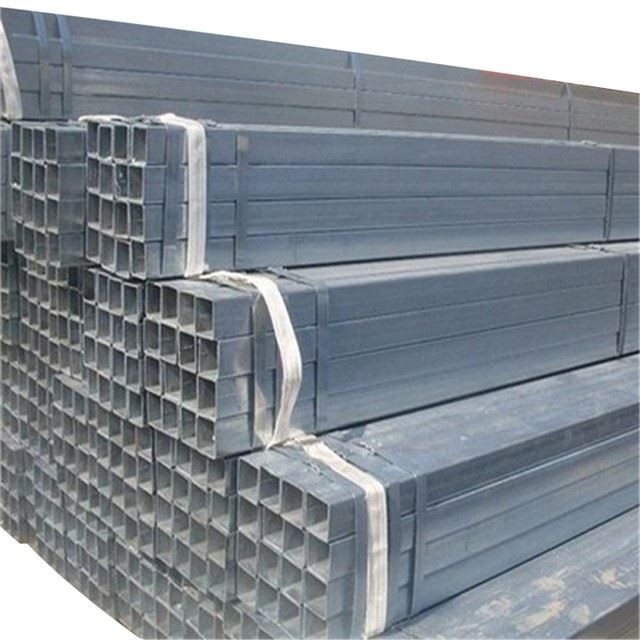 Tubo in acciaio dolce zincato a caldo a sezione rettangolare in materiale laminato a freddo